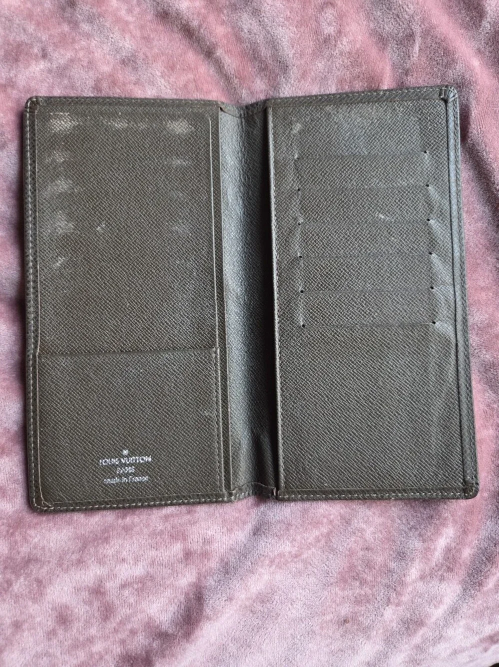 Louis Vuitton Brown Taiga Leather Bifold Long Wallet 2012